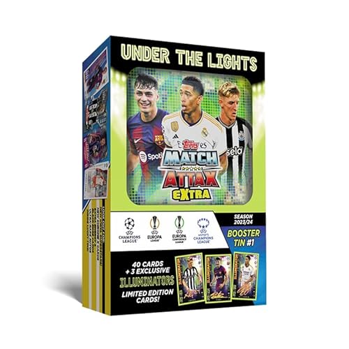 Topps Match Attax Extra 2024 - Booster Tin (Illuminators) - 43 Match Attax Extra Karten inklusive 3 Illuminators Limited Edition Karten! von Topps