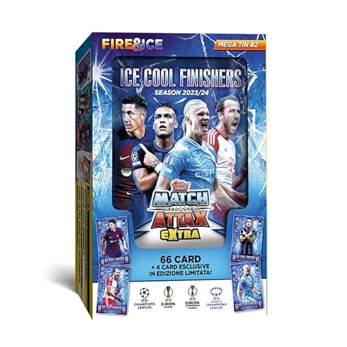 Topps Match Attax Extra 2024 - Mega Tin (Ice Cool Finishers) - 70 Match Attax Extra Karten inklusive 4 exklusiven Ice Cool Finishers Limited Edition Karten! FS0004606-I-UK von Topps