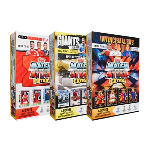 Topps Match Attax Extra 2025 - Mega Tin #1 - Box Office Ballers 48 Karten inklusive 4 exklusiven Box Office Baller LE-Karten Achten Sie auf Reliktkarten in Glücksdosen! von Topps