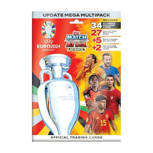 Topps Official Euro 2024 Match Attax - Update Mega Multipack (34 ganz Neue Karten!) von Topps