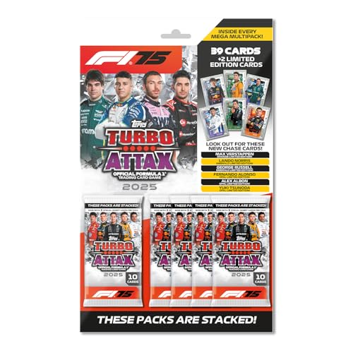 Topps Turbo Attax Formel 1 2025 - Mega Multipack - enthält 39 Turbo Attax Karten plus 2 zufällige Limited Edition Karten Topps Turbo Attax Formel 1 2025 - Mega Multipack - enthält 39 Turbo Attax Karten plus 2 zufällige Limited Edition Karten von Topps