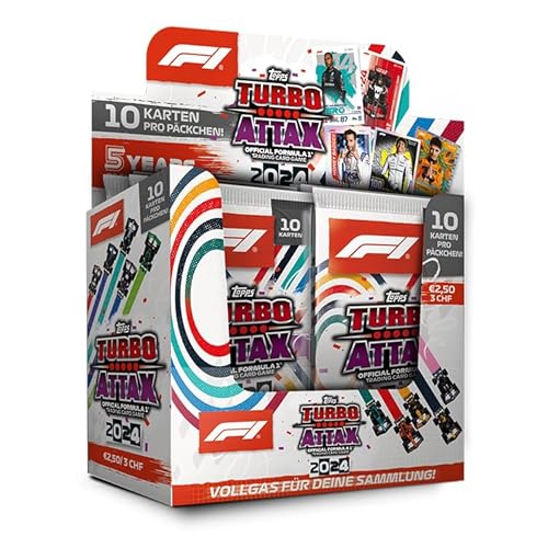 Topps Turbo Attax Formula 1 2024 - Full Box - enthält 24 Päckchen Turbo Attax (240 Karten). von Topps