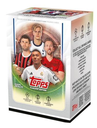 UEFA 2024/25 Topps Club-Wettbewerbe, Vorteilsbox, 7 Packungen von Topps