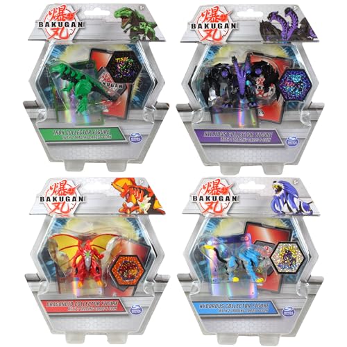 Bakugan - Deluxe Collector Figure Bundles With 2X Cards & Coin In Each Pack - 4 Pack - Set 1 von Toptoys2u Bargain Bundles