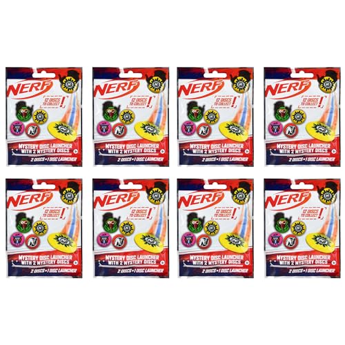 Nerf - Blind Bag Party Favor Sets - Classic Disk Launcher - 8 Stück von Toptoys2u Bargain Bundles