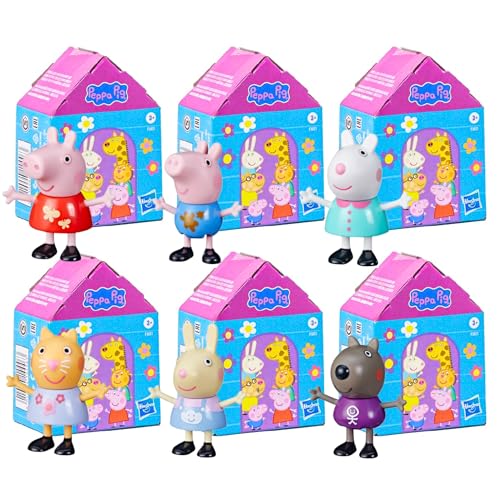 Toptoys2u Bargain Bundles Peppa Pig bewegliche Figur und Zubehör-Set, 7,6 cm, 8 cm, 6 Stück von Toptoys2u Bargain Bundles