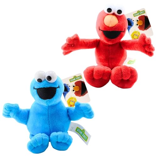 Sesame Street 6" 15cm - 8" 20cm Super Soft Gift Quality Plush Toy - Elmo & Cookie von Toptoys2u Bargain Bundles