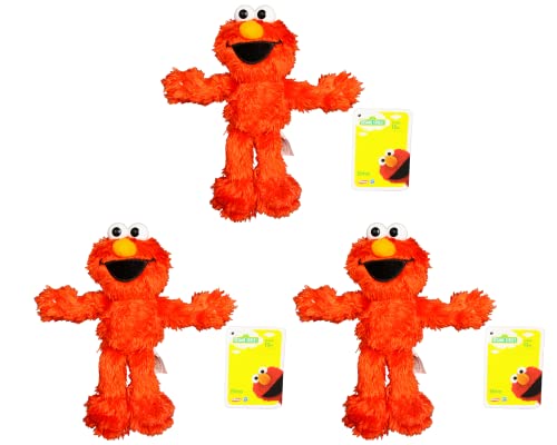 Sesamstraße – superweicher Plüsch, 23 cm, Elmo – 3 Stück von Toptoys2u Bargain Bundles