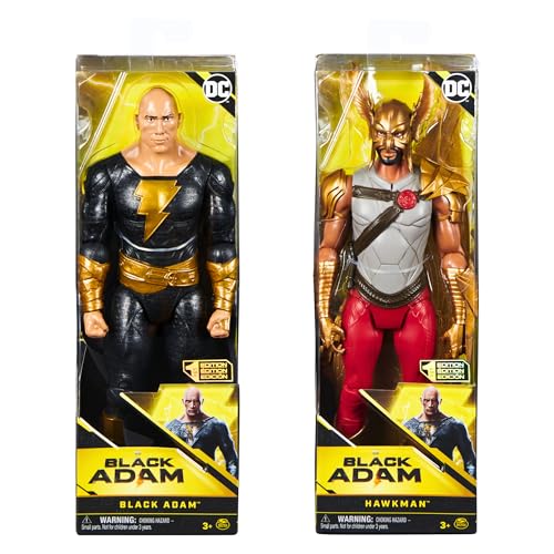 Toptoys2u Bargain Bundles DC-Comics Black Adam 1. Edition Sammelfiguren, 28 cm, bewegliche Actionfiguren, Black Adam & Hawkman, Doppelpack von Toptoys2u Bargain Bundles