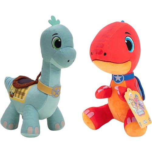 Toptoys2u Bargain Bundles Dino Ranch Super Soft Embroidered Gift Quality Plush Sets - (20.3 cm 20cm Clover & Blitz) von Toptoys2u Bargain Bundles