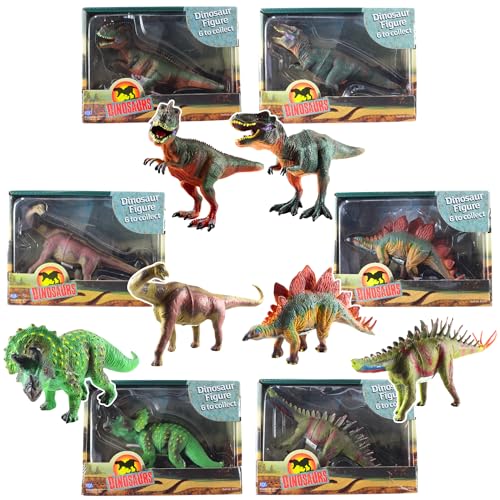 Toptoys2u Bargain Bundles Dinosaurier Spielfiguren & Zubehör Bundle - 6-teiliges großes Spielfiguren-Bundle - Komplettes Set mit allen 6 großen Dino-Figuren von Toptoys2u Bargain Bundles