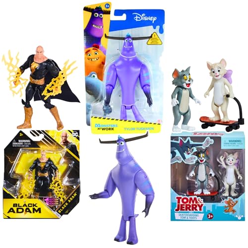 Toptoys2u Bargain Bundles Jungen Actionfiguren-Spielzeug-Bundle – 3-teiliges Gelenkfiguren-Bundle – Black Adam, Tylor Tuskmon, Tom & Toots von Toptoys2u Bargain Bundles