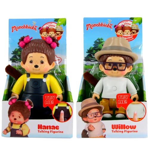 Toptoys2u Bargain Bundles MonChhiChi – bewegliche 13 cm sprechende Figuren – über 15 Original-Sprüche und 2 Melodien – Hanae & Willow von Toptoys2u Bargain Bundles