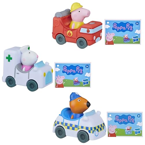 Toptoys2u Bargain Bundles Peppa Pig - Little Buggies Character Play Vehicle Sets - Suzy Sheep Ambulance, Freddy Fox Police Car & Mummy Pig Fire Engine - Set 3 von Toptoys2u Bargain Bundles