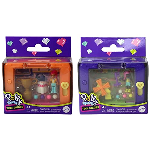 Toptoys2u Bargain Bundles Polly Pocket Tiny Games Serie 2 – Mini-Set mit 2 8,9 x 6,3 cm Minifiguren mit Zubehör – Bowling 2020 GWF61 & Crazy Golf 2020 GWF59, 2 Stück von Toptoys2u Bargain Bundles