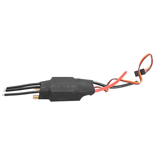 Topyond 60A ESC Bürstenloser elektronischer Geschwindigkeitsregler mit Wasserkühlung für RC-Bootstypen, 70A Burst-Strom, programmierbare Gas- und Bremseinstellungen von Topyond