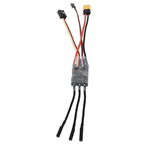 Topyond Bürstenloser ESC 80A RC-Geschwindigkeitsregler für 1/8 1/10 RC-Autos, Einstellbarer BEC 5,2 bis 8,2 V Ausgang, 2 bis 6S Batterieunterstützung für Axial SCX10, von Topyond