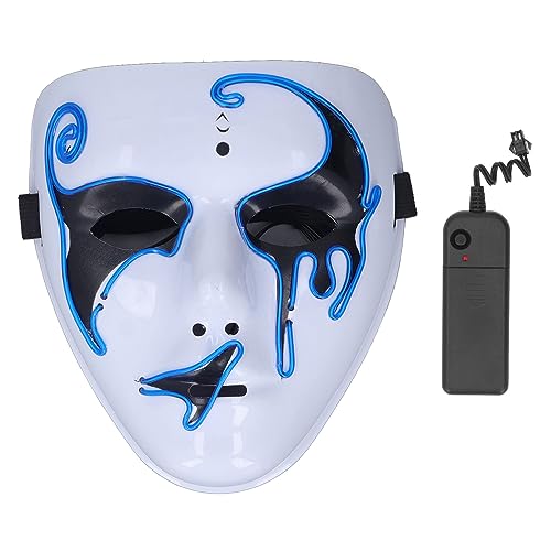 Topyond Halloween-Leuchtmaske, LED-Licht-Gesichtsabdeckung, EL, kaltes Licht, das gruselige Totenkopf-Gesichtsabdeckung für Party ausstrahlt von Topyond