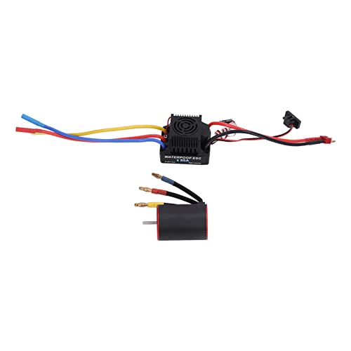 Topyond RC 3650 2300 kV bürstenloser Motor und 80A ESC -Kombination, wasserfestes Design für 1/8 1/10 Fernbedienungssteuerautos, hohe Leistung und reibungslose Leistung von Topyond