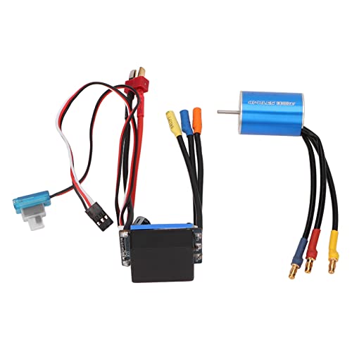 Topyond RC-Bürstenloser Motor, 2435 3300KV Bürstenloser Motor 25A ESC-Kombi-Set Professionelles bürstenloses Motor-ESC-Kit mit hoher Torsion für 1/16 1/18 RC-Auto von Topyond