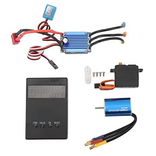 Topyond RC Bürstenloser Motor ESC-Set 4800KV Bürstenloser Motor 25A ESC 2,2 kg Servo-Programmierkarten-Kombi-Set für 1/16 1/18 von Topyond