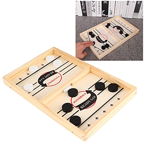 Topyond Sling-Puck-Spiel, interaktives Desktop-Auswurfschach, hölzernes Hockey-Brettspiel für Kinder und Erwachsene, schnelles Puck-Spiel, lustiges Familienspielzeug, Partyspiel von Topyond