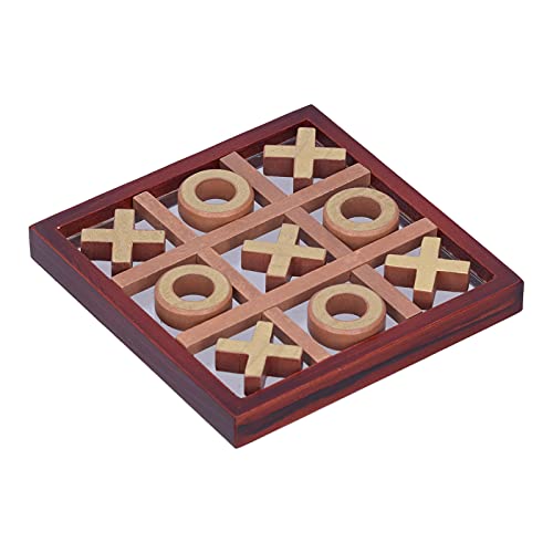 Topyond Tic Tac Toe-Spiel, hölzernes Tischbrettspiel für Kinder, frühpädagogisches Eltern-Kind-Doppelspiel, lustiges Schreibtischspiel für die Familie, interaktives Spielzeug für von Topyond