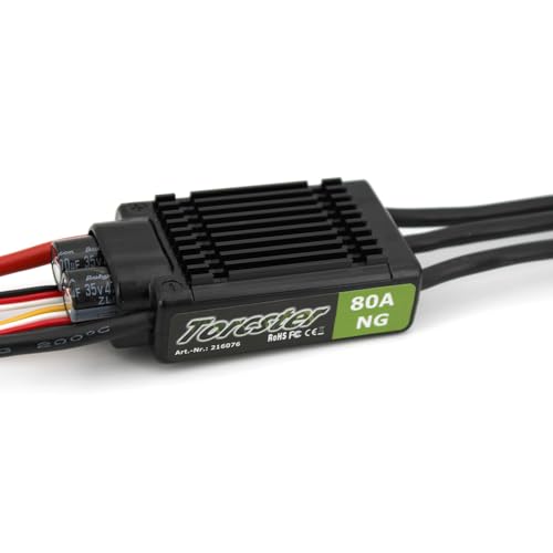 Torcster 216076 Speedcontroller NG BEC 80A ESC Brushless Speed Controller Regler für RC Flugzeug von Torcster