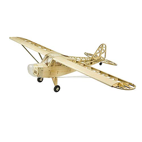 Torcster 213461 Piper J-3 1200mm Holzbaukasten Modellflugzeug für RC Bausatz DIY, gelaserte Balsa Sperrholz Holz Bauteile Holzmodell Flugzeug von Torcster