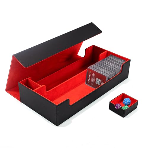 Torribaly PU Deck Box, Yugioh Kartenbox Spielkarten, Spielkarten Box Storage Boxes, Sammelkarten Aufbewahrung Karten Aufbewahrungsbox für 550+ Karten, für Sammelkarten Wie Yugioh, Poker von Torribaly