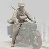 Torro 1:16 Figurenbausatz Figur Deutscher Motorrad Soldat 1 von TORRO