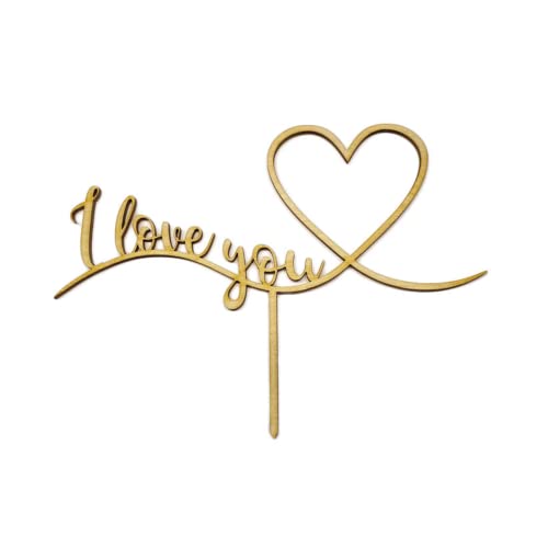 CakeTopper aus Holz - I Love You von Tortenbild