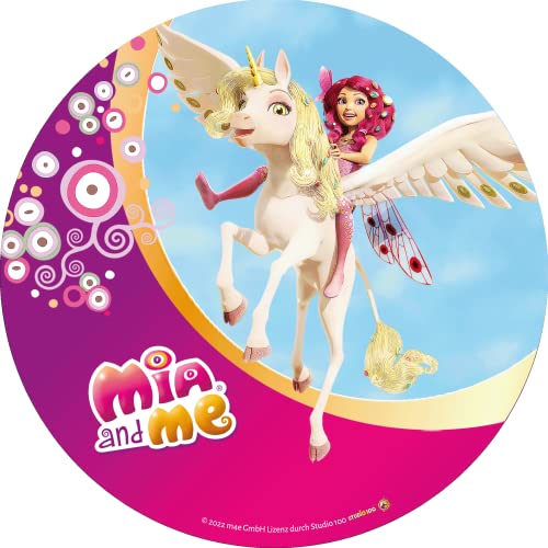 Tortenbild Mia and Me "Mia fliegt auf Onchao" 16-38 cm Rund (20 cm) von Tortenbild