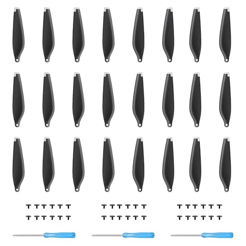 24Pcs Propeller für DJI Mini 4 pro/Mini 3 Pro Ersatzpropeller Blätter Geräuscharm Flügel 6030F Luftschrauben für DJI Mini 4 pro/Mini 3 Pro Drohnenzubehör Exklusive Schrauben & Schraubendreher Silberne von Tosiicop