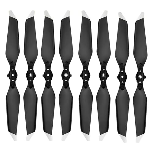 4 Paar Mavic Pro/Mavic Pro Platinum Propeller Ersatz Propellerblätter Low Noise Quick-Release 8331F Flügel für DJI Mavic Pro/Mavic Pro Platinum Drohnen Zubehör Silberne Spitzen von Tosiicop