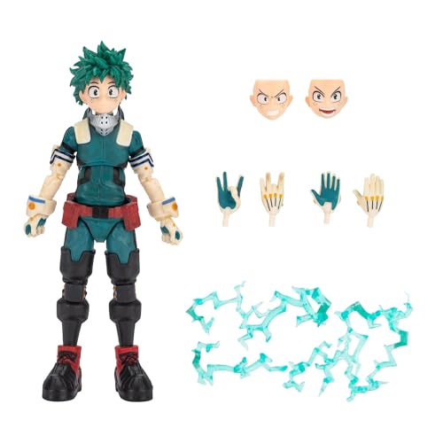 Total Anime Izuku Midoriya – My Hero Academia - 16,5 cm große Figur mit austauschbaren Gesichtern, Ersatzhänden und Energieeffekten von Total Anime