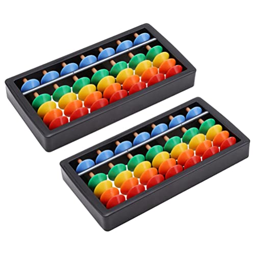 Totority 2 Stück 7-Gang-Abakus Abacus Montessori Zählen Mathe-Anlehnungs-Tool Pädagogisches Für Kinder Zahlenberechnung Studenten Mathe-Abacus Für Abaco von Totority