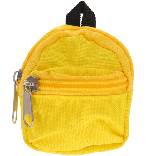 Totority Puppenrucksack Mini Puppenrucksäcke Mini-Reißverschluss-Schultaschen Mini-Rucksack Spielzeug Puppe Kostüm Ornament Winziger Schulbedarf Puppenrucksack von Totority