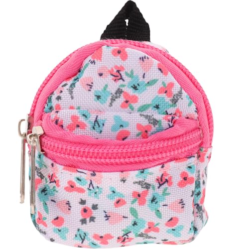 Totority Puppenrucksäcke Mini-Reißverschluss-Schultaschen Mini-Rucksack Spielzeug Puppe Kostüm Ornament Winziger Schulbedarf von Totority