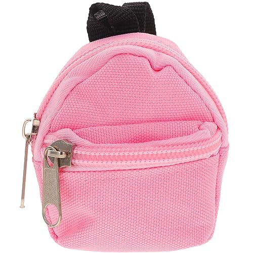 Totority Puppentasche Puppenrucksäcke Mini-Reißverschluss-Schultaschen Mini-Rucksack Spielzeug Puppe Kostüm Ornament Winziger Schulbedarf Puppenrucksack von Totority