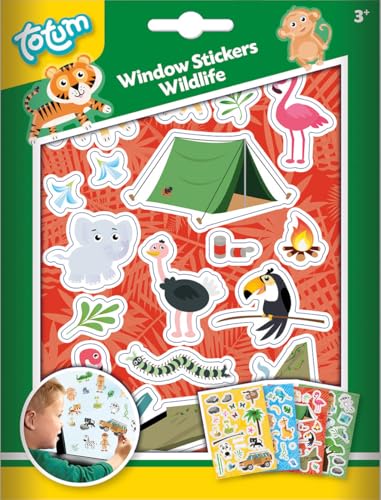 CREATIVITY Fenster-Sticker Wilde Tiere | 55+ Wiederverwendbare Tier-Sticker fürs Kinderzimmer & Auto – Safari-Deko mit Löwe, Zebra, Affe & mehr CREATIVITY Fenster-Sticker Wilde Tiere | 55+ Wiederverwendbare Tier-Sticker fürs Kinderzimmer & Auto – Safari-Deko mit Löwe, Zebra, Affe & mehr von Totum