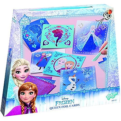 Totum 680432 Disney Frozen Glitzerfolie Karten, Multi-Color von Totum