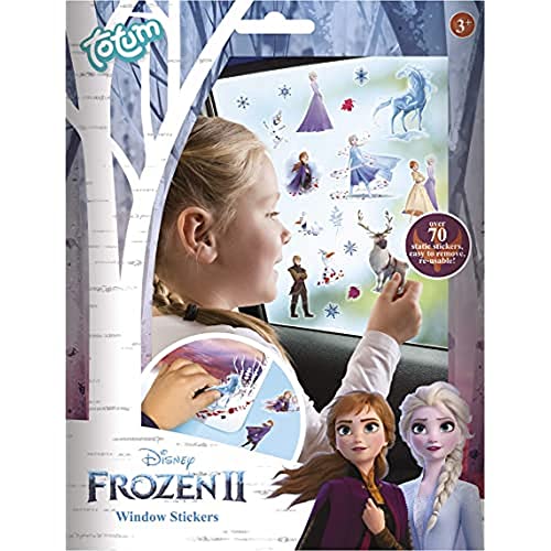 Totum 680739 Frozen II Fenstersticker mit über 70 statischen Aufklebern und einer Landschaftsszene von Anna & Elsa von Totum