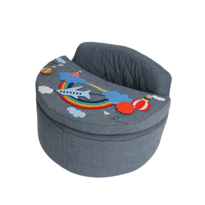 Activity Sessel Rondo blau mit Regenbogen Auflage von Touch of India