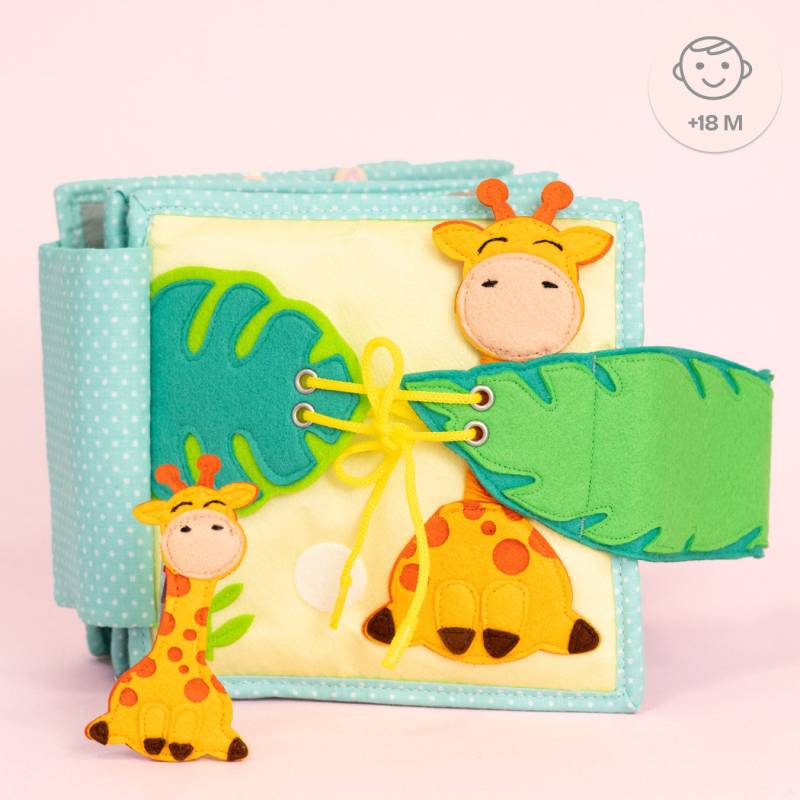 Jolly Jungle - 6 Seiten Mini Quiet Book von Touch of India