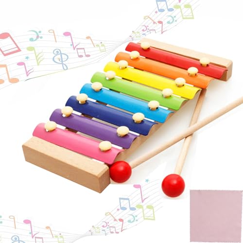 Xylophon für Kinder,Xylophon Glockenspiel Holz,15Töne Holz Bunt Xylophon,Xylophon mit 2 Schlägel,Bunt Xylophon für Kinder,Holz Xylophon für Kinder,für Erwachsene Kinder Glockenspiel Spielzeug Geschenk von Toulifly