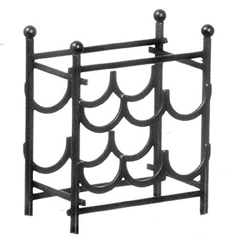 Dollhouse Miniature 1:12 Scale Black Wine Rack #S8504 by Town Square Miniatures von Town Square Miniatures