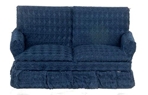 Puppenhaus Traditionell Marineblau Loveseat Sofa Miniatur Wohnzimmer Möbel von Town Square Miniatures