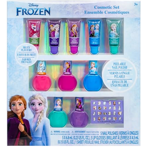 Disney Frozen Kinderschminke Set | Mädchen Make-up Set mit Lipgloss, Nagellack und mehr | Geburtstagsgeschenk für Kinder ab 3 Jahren von Townley Girl von Townley Girl