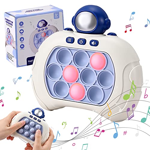 Towwoo Quick Push Spiel, Pop It Fidget Elektronisches Sensorspiel Silikon Spielzeug für Jungen Mädchen, Puzzle Pop Bubble Game Machine Geschenk für Kinder und Erwachsene (F) von Towwoo